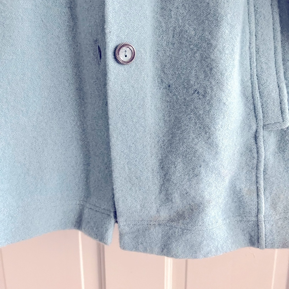 Norm Thompson Vintage light blue Wool jacket size medium - read description - Picture 3 of 5
